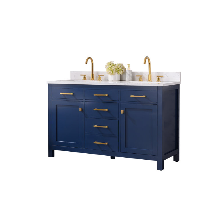 Sterling Rivers Atencio 54" Double Bathroom Vanity Set & Reviews Perigold